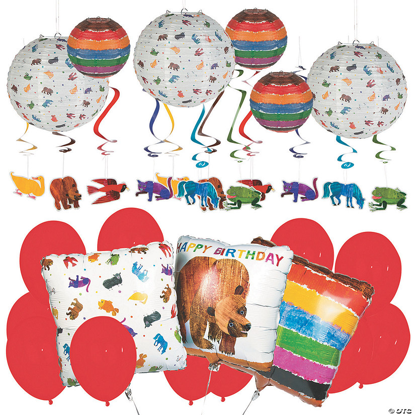 World of Eric Carle Brown Bear, Brown Bear, What Do You See? Party Decorating Kit - 33 Pc. Image