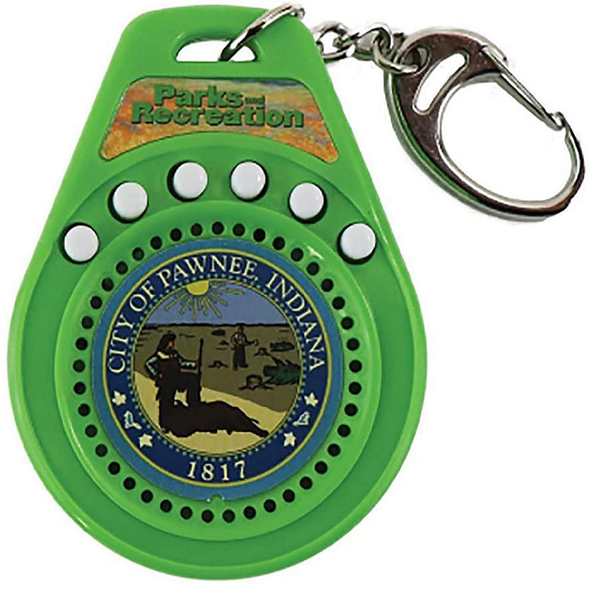 World's Coolest Parks & Rec Talking Keychain  6 Quotes Image