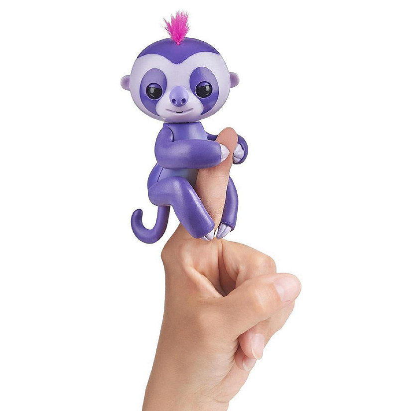 WowWee Fingerlings Interactive Baby Sloth Toy: Marge (Purple) Image
