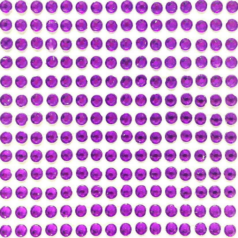 Wrapables 4mm Crystal Diamond Sticker Adhesive Rhinestone, 1000pcs (Purple) Image