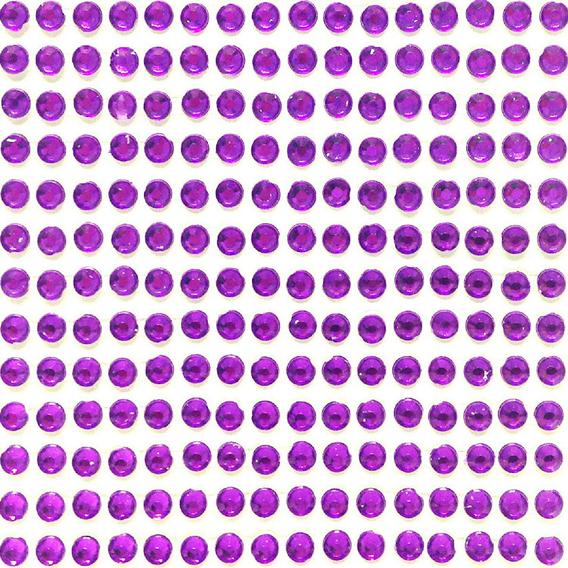 Wrapables 4mm Crystal Diamond Sticker Adhesive Rhinestone, 468pcs / Purple Image