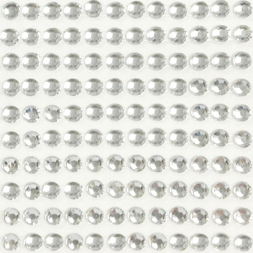 Wrapables 4mm Crystal Diamond Sticker Adhesive Rhinestone, 468pcs / Silver Image