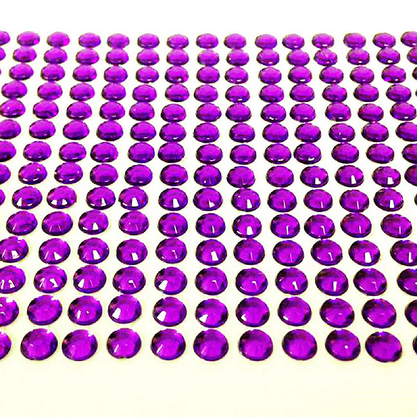 Wrapables 6mm Crystal Diamond Adhesive Rhinestones, 500 pieces / Dark Purple Image
