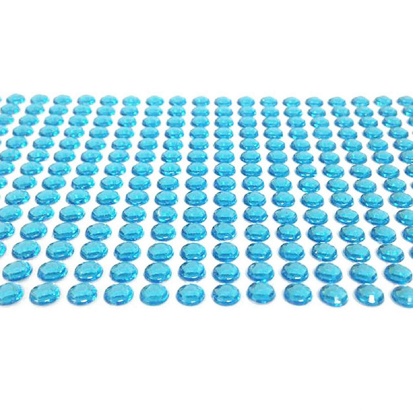 Wrapables 6mm Crystal Diamond Adhesive Rhinestones, 500 pieces / Light Blue Image