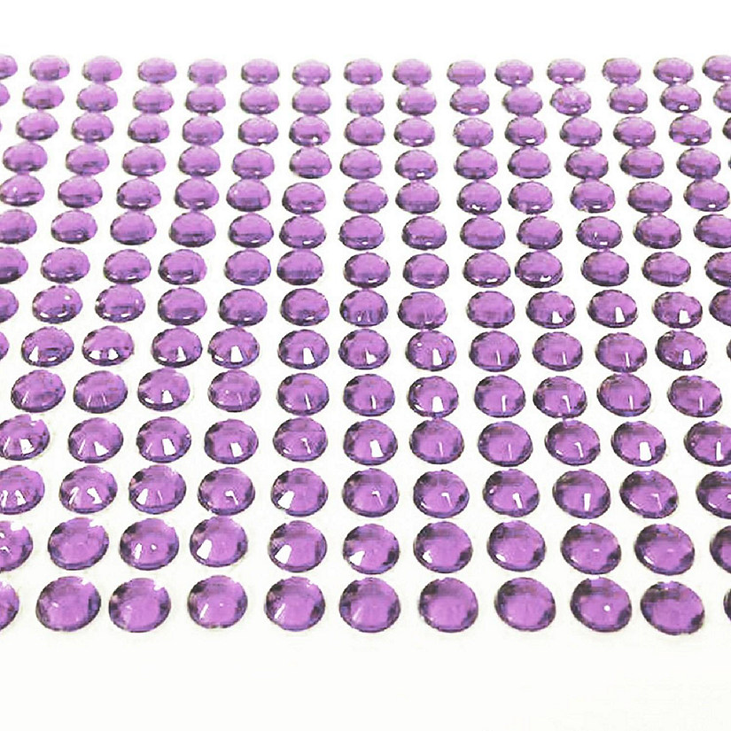Wrapables 6mm Crystal Diamond Adhesive Rhinestones, 500 pieces / Light Purple Image