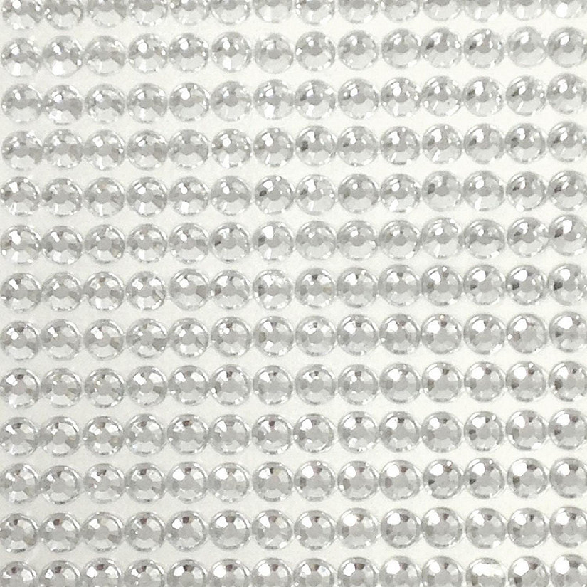 Wrapables 6mm Crystal Diamond Adhesive Rhinestones, 500 pieces / Silver Image
