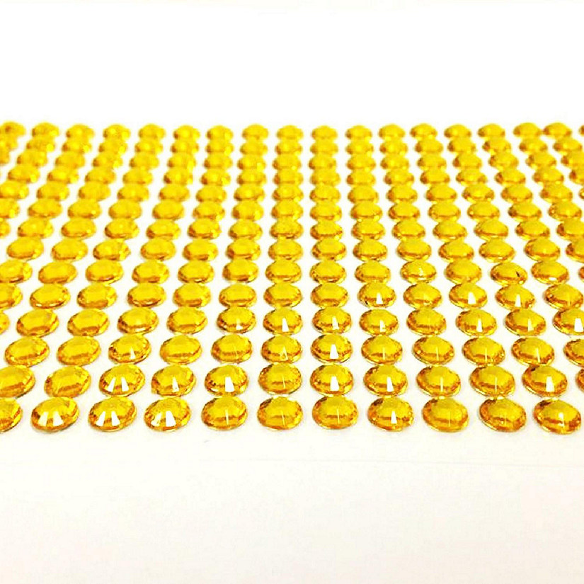 Wrapables 6mm Crystal Diamond Adhesive Rhinestones, 500 pieces / Yellow Image