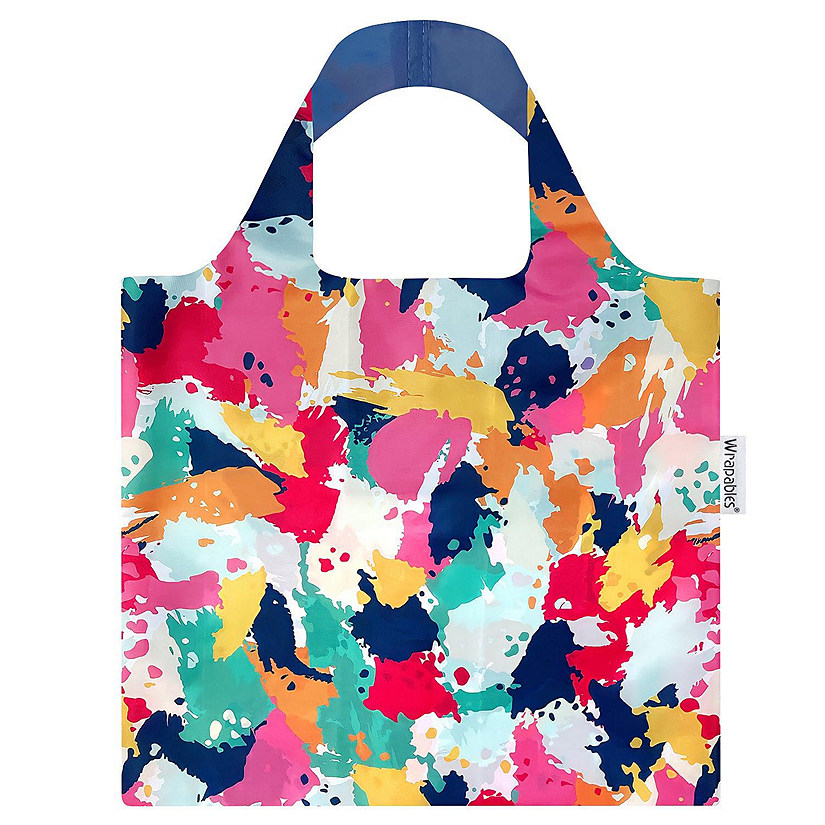 Wrapables Allybag Foldable & Lightweight Reusable Grocery Bag, Abstract Art Image