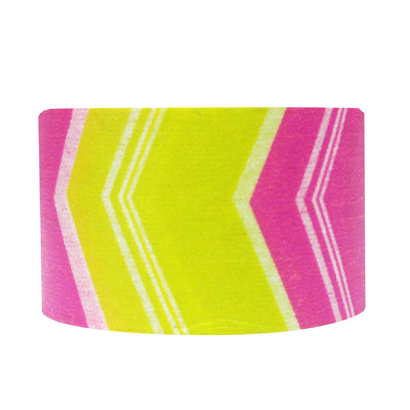 Wrapables Block Motif Washi Masking Tape, Hot Pink & Yellow Arrow Image