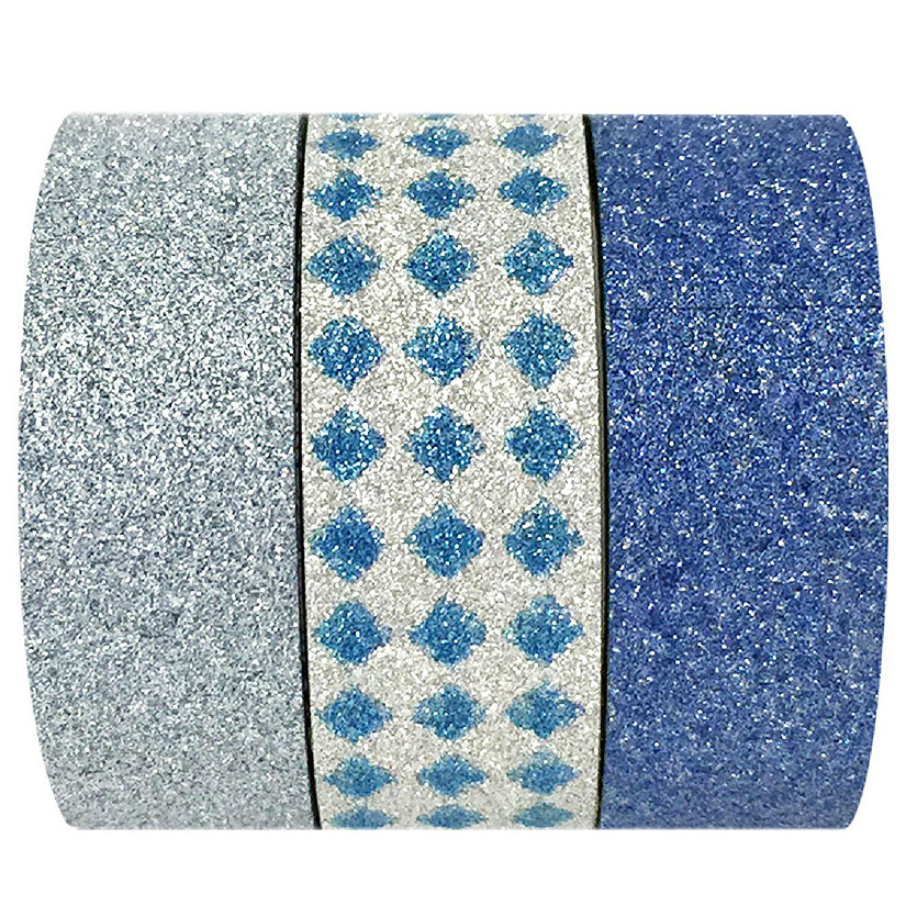 Wrapables Blue Ice 5M x 15mm Washi Masking Tape (set of 3) Image