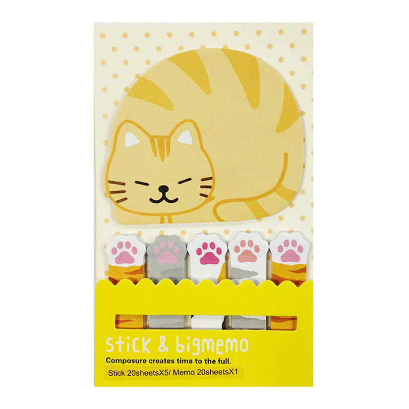 Wrapables Bookmark and Memo Sticky Notes, Kitten & Paws Image