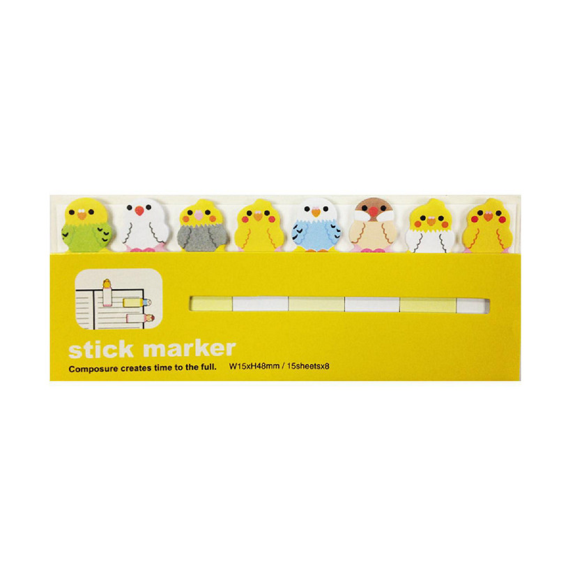 Wrapables Bookmark Flag Tab Sticky Markers, Birdies (Set of 2) Image