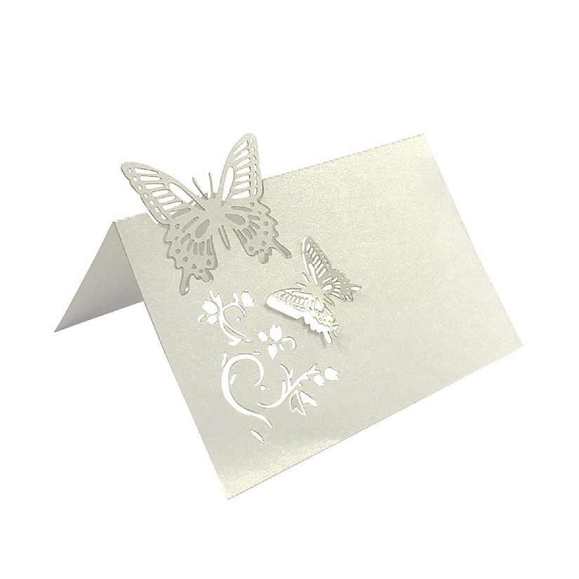 Wrapables Butterflies Wedding Decor Table Name Place Cards (Set of 50) Image