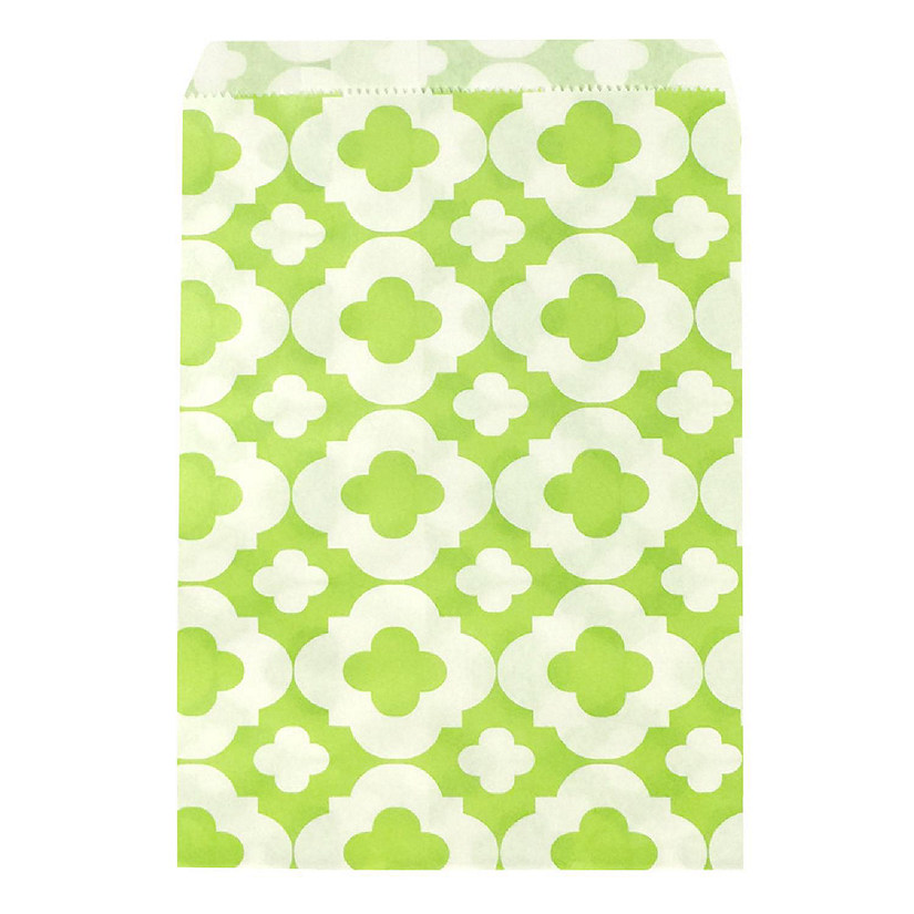 Wrapables Clover Party Favor Gift Bags (25 Pieces), Light Green Image
