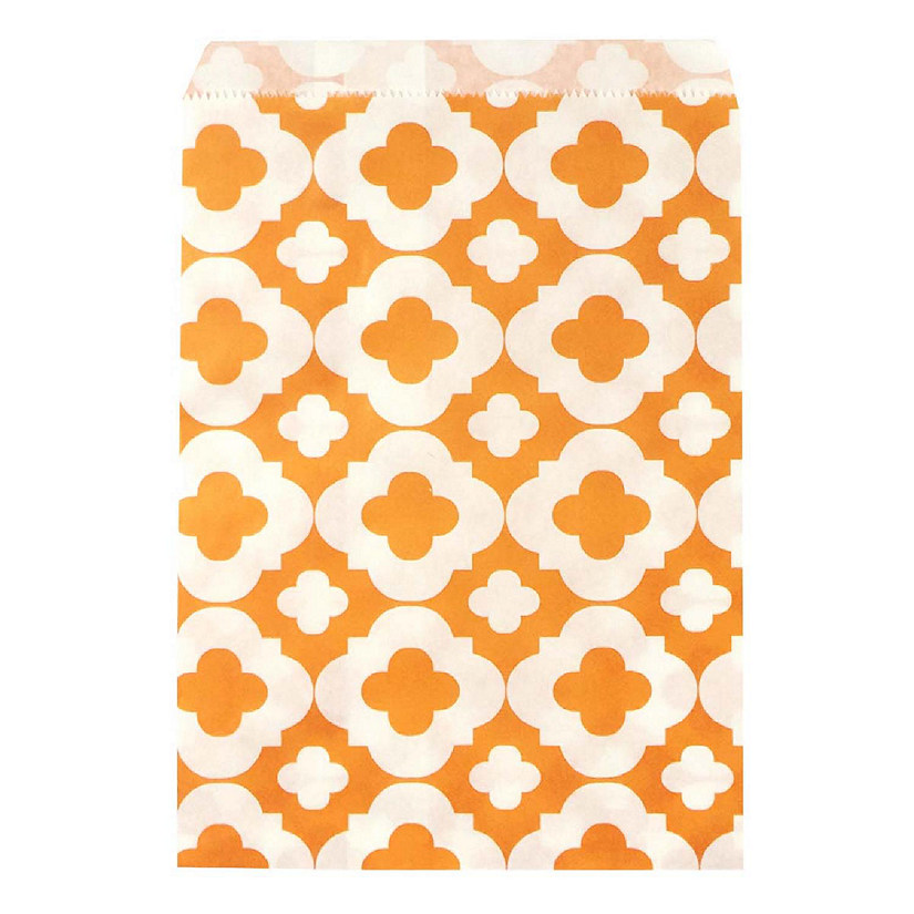 Wrapables Clover Party Favor Gift Bags (25 Pieces), Orange Image