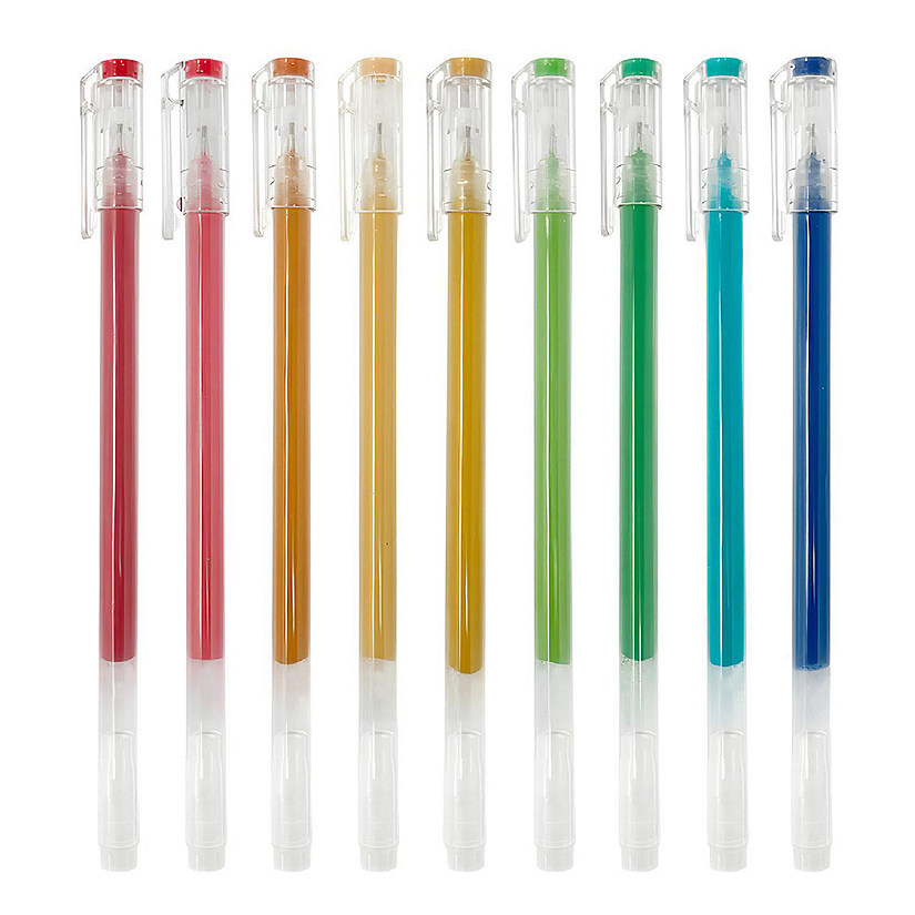 Wrapables Colorful Gel Ink Pens, 0.5mm Fine Point (Set of 9), Rainbow Image
