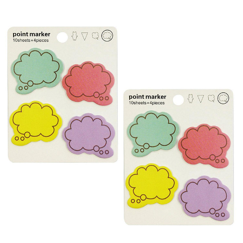 Wrapables Colorful Thinking Bubble Sticky Notes, Set of 2 Image