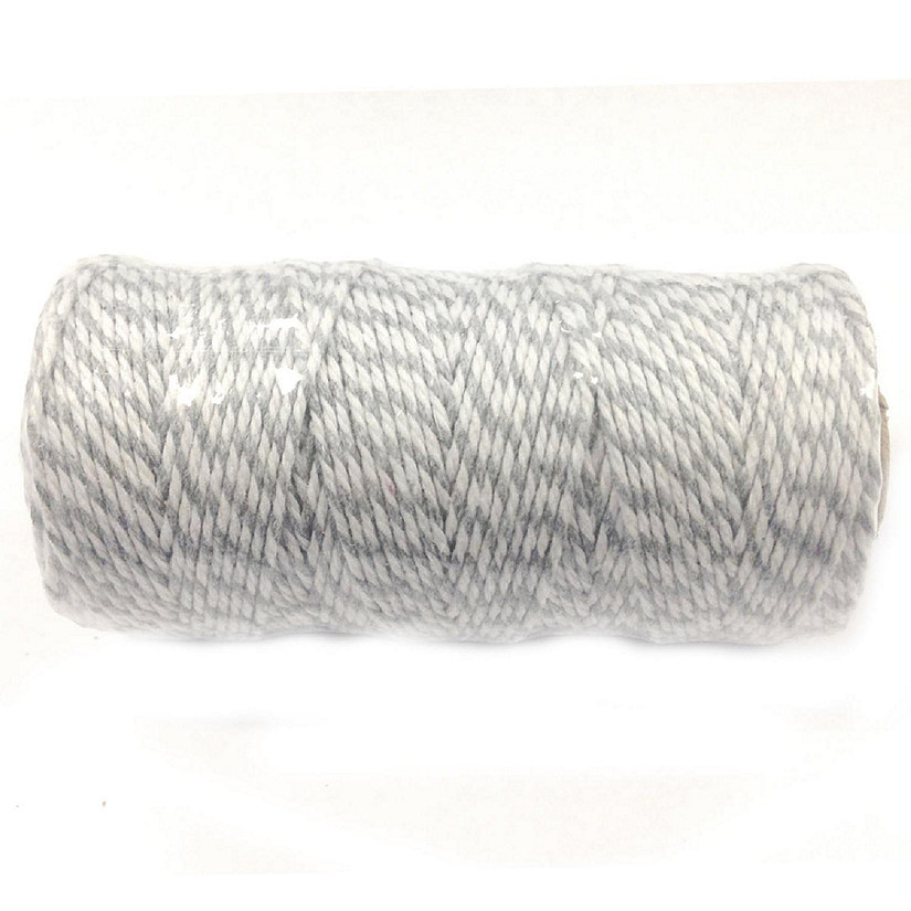 Wrapables Cotton Baker's Twine 12ply 110 Yard, for Gift Wrapping, Party Decor, and Arts and Crafts - Grey Image
