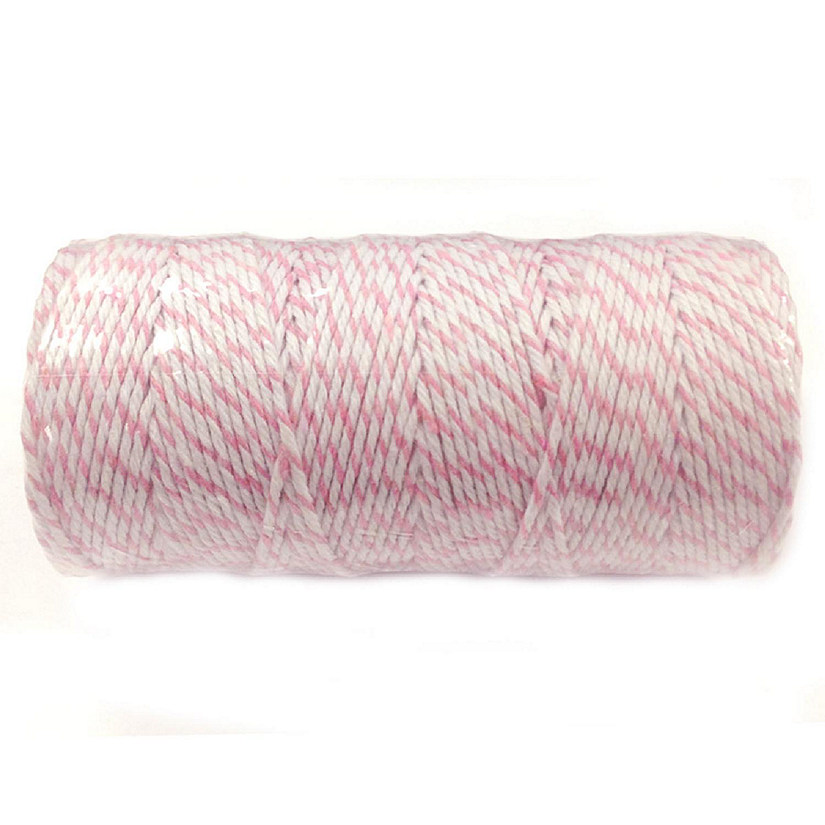 Wrapables Cotton Baker's Twine 12ply 110 Yard, for Gift Wrapping, Party Decor, and Arts and Crafts - Pink Image