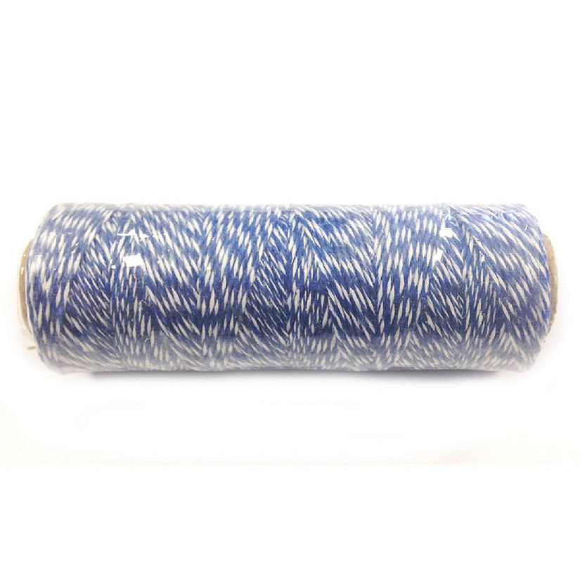 Wrapables Cotton Baker's Twine 4ply (109yd/100m), Dark Blue/White Image