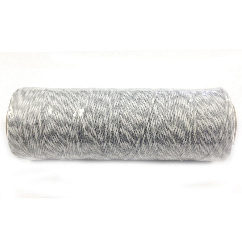 Wrapables Cotton Baker's Twine 4ply (109yd/100m), Grey/White Image