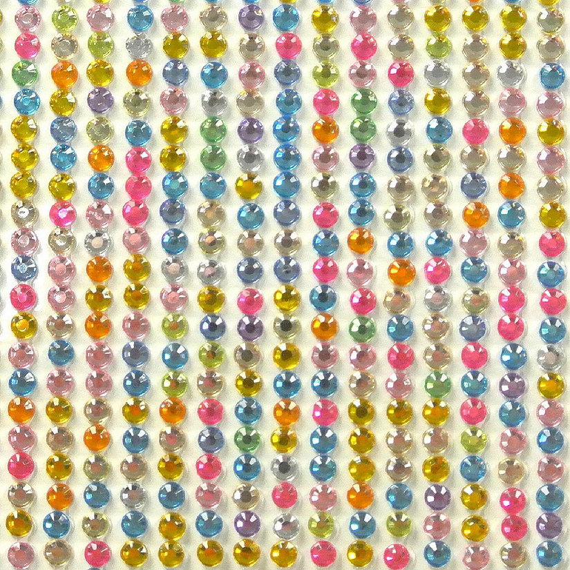 Wrapables Crystal Diamond Sticker Adhesive Rhinestones, 846 pieces / Multi-Color Image
