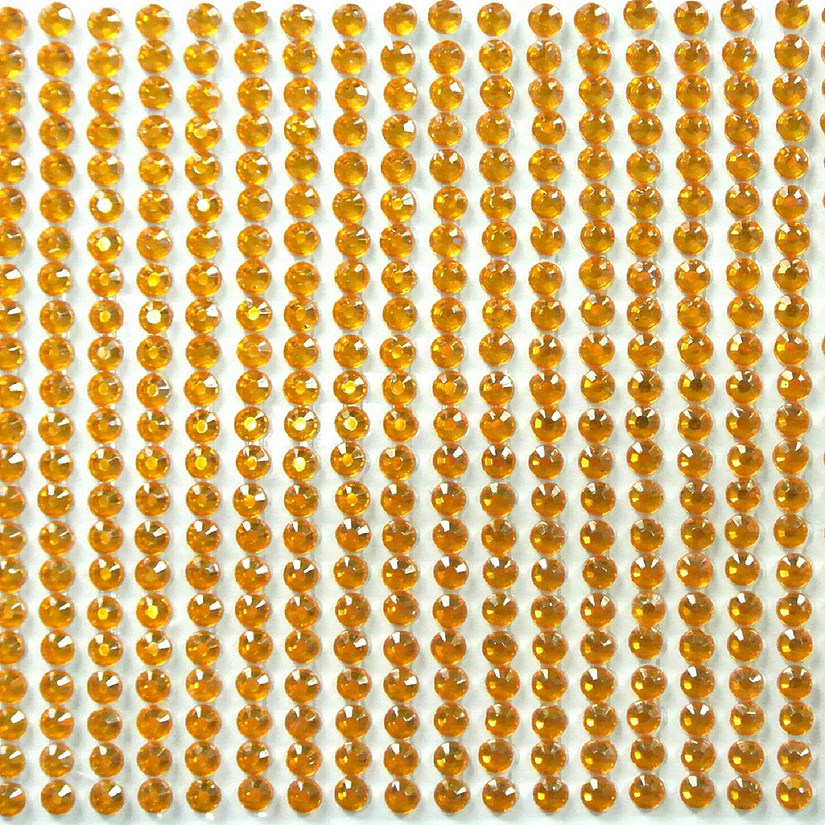 Wrapables Crystal Diamond Sticker Adhesive Rhinestones, 846 pieces / Orange Image