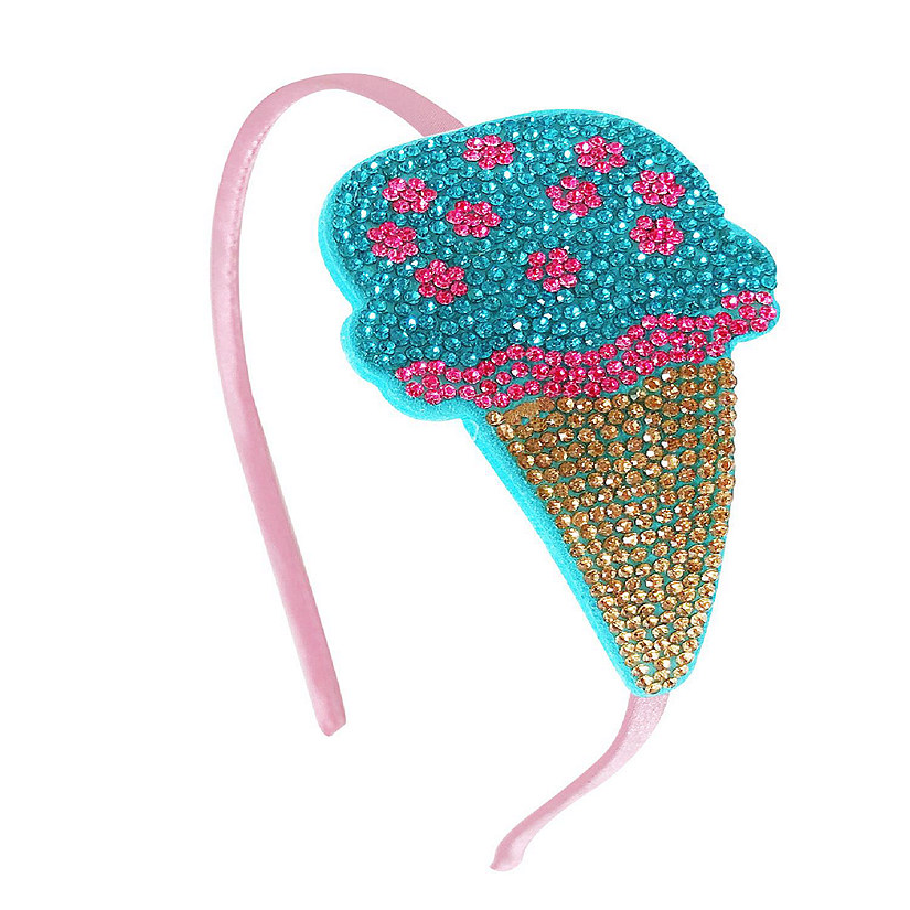 Wrapables Crystal Studded Bling Headband, Ice Cream Image