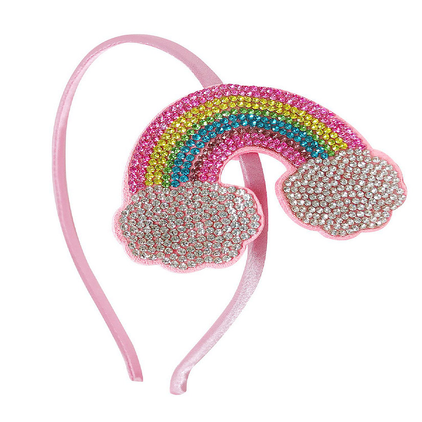 Wrapables Crystal Studded Bling Headband, Rainbow Image