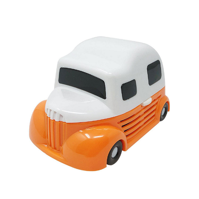 Wrapables Cute Portable Mini Vacuum Cleaner for Home and Office, Orange Truck Image