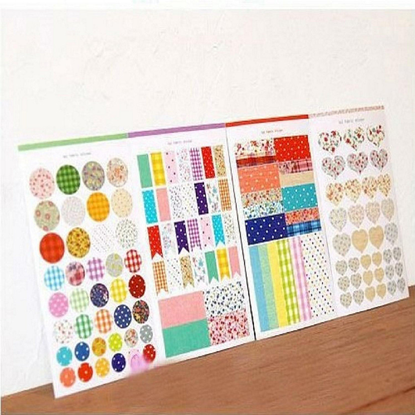 Wrapables Decorative Fabric Pattern Sticker Set Image