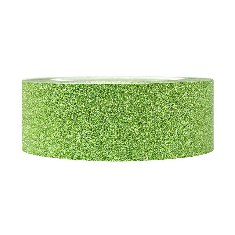 Wrapables Decorative Glitter Washi Masking Tape, Olive Image