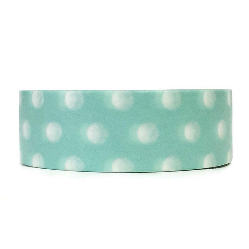 Wrapables Decorative Washi Masking Tape, Blue Green Dots Image