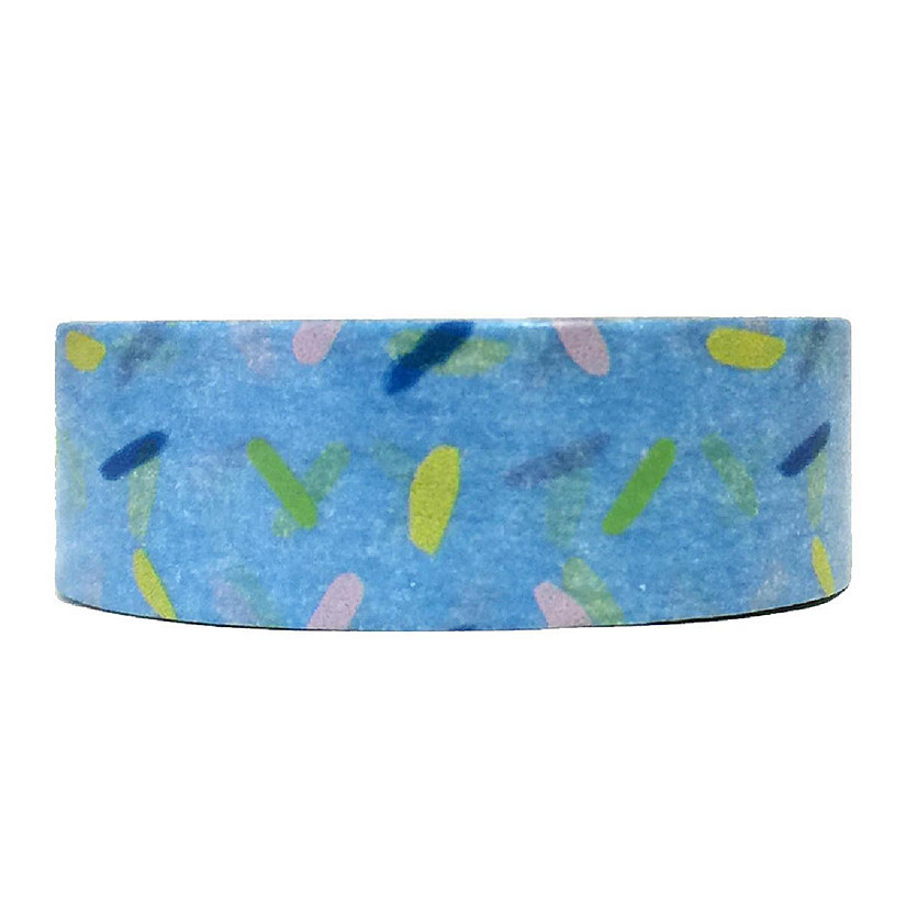 Wrapables Decorative Washi Masking Tape, Blue Sprinkles Image