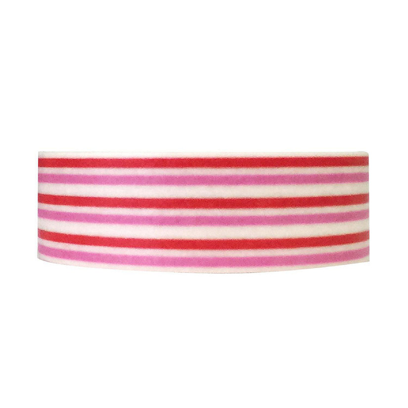 Wrapables Decorative Washi Masking Tape, Blush Stripes Image