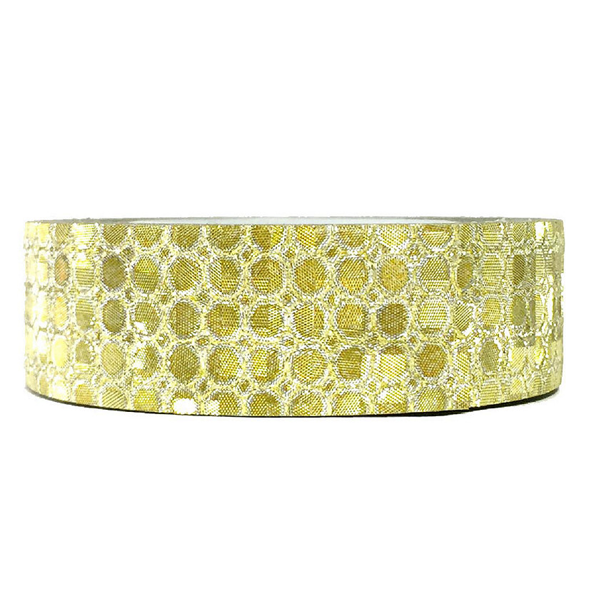 Wrapables Decorative Washi Masking Tape, Glitz Gold Dots Image