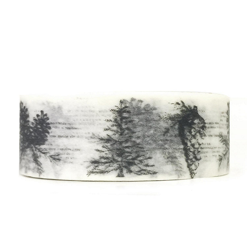 Wrapables Decorative Washi Masking Tape, Pine Trees and Cones Image