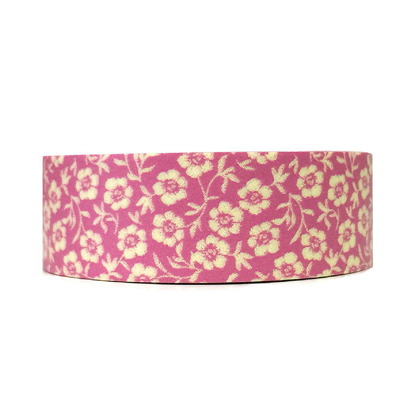 Wrapables Decorative Washi Masking Tape, Pink Sweet Flowers Image
