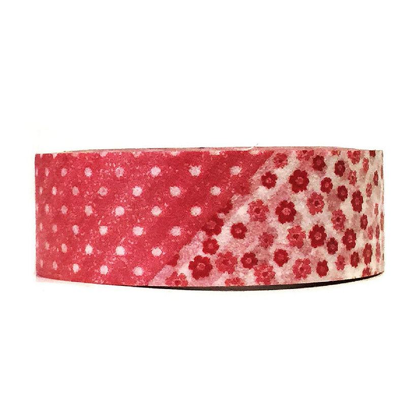 Wrapables Decorative Washi Masking Tape, Red Design Image