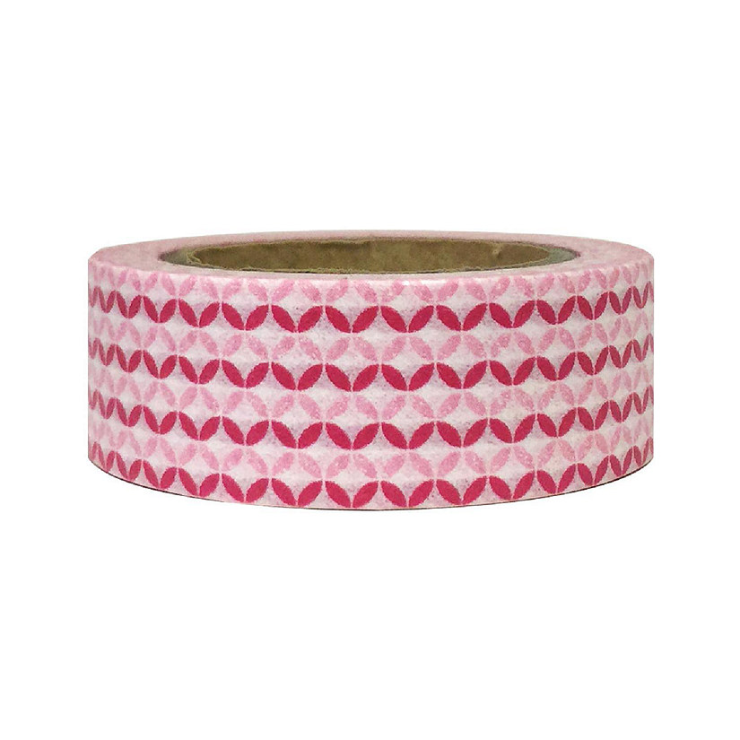 Wrapables Decorative Washi Masking Tape, Star Ornaments Pink Image