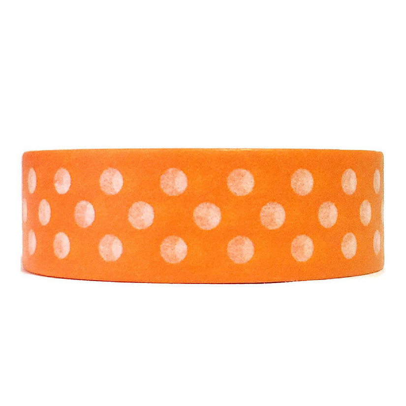 Wrapables Decorative Washi Masking Tape, Tangerine Dots Image