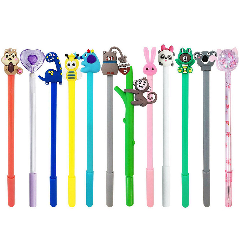 Wrapables Gel Pens (12 pack), Comical Characters Image