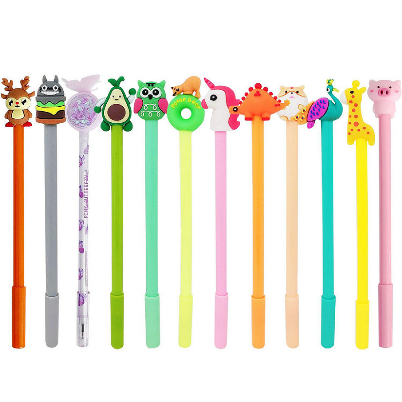 Wrapables Gel Pens (12 pack), Cute Critters Image