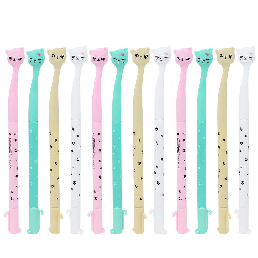 Wrapables Gel Pens (12 pack), Cute Kitties Image