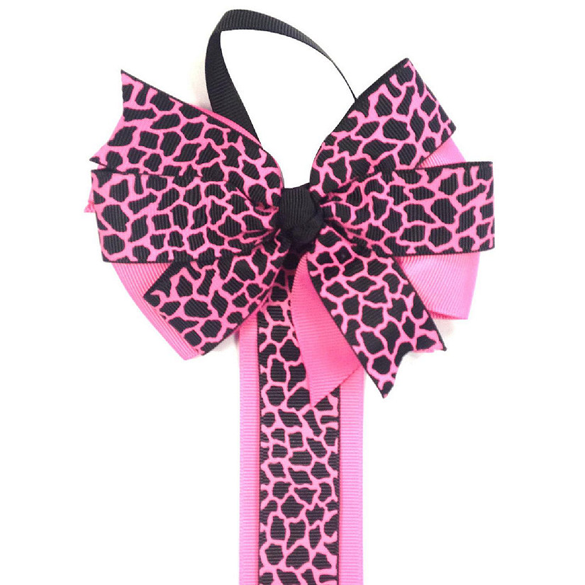 Wrapables Hair Bows and Hair Clips Organizer, Hot Pink Leopard Image