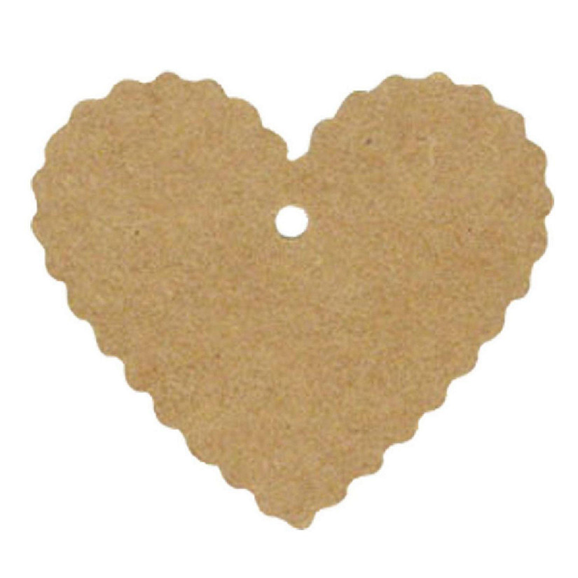 Wrapables Heart Gift Tags/Kraft Hang Tags with Free Cut Strings, (20pcs) Image