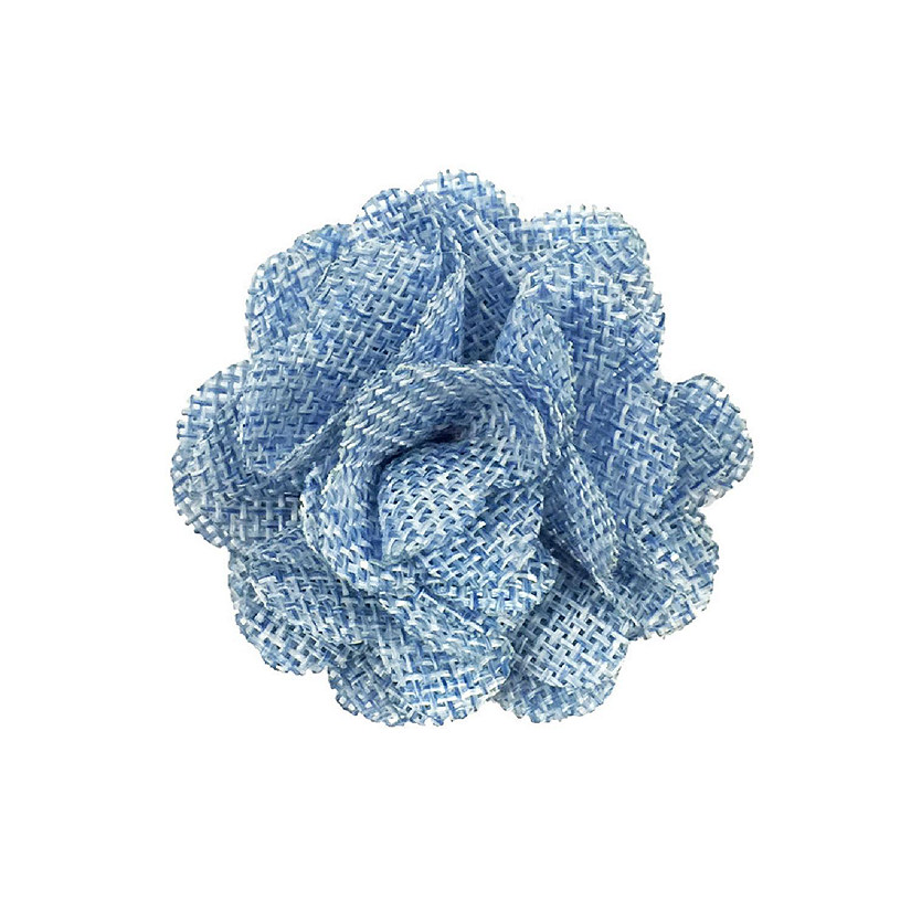Wrapables Light Blue Burlap Flower Embellishment Burlap Roses (20pcs) Image