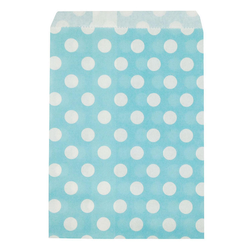 Wrapables Light Blue Polka Dot Favor Bags (Set of 25) Image