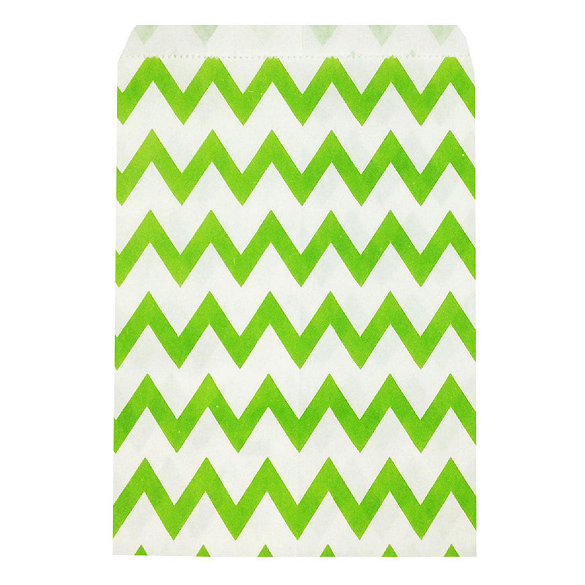 Wrapables Lime Green Chevron Favor Bags (Set of 25) Image