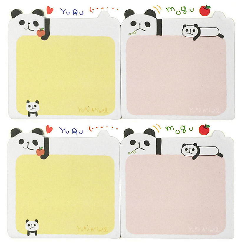 Wrapables Lounging Animal Memo Sticky Notes, Panda (Set os 2) Image